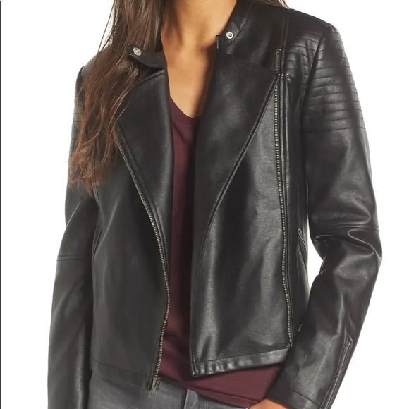 Cupcakes&Cashmere Cherlin Faux Leather Jacket NWOT - Picture 2 of 10